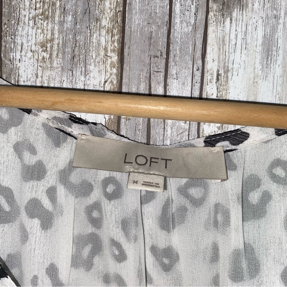 Loft Leopard Ruffle Blouse - Picture 6 of 6